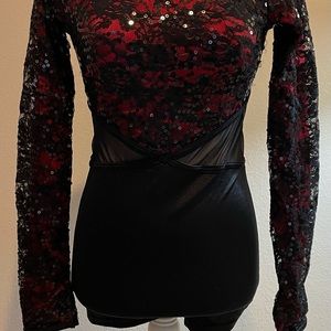 Black and red jazz costume